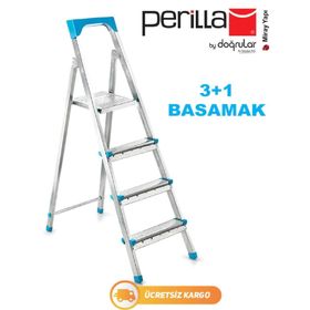 Doğrular Çift Çıkışlı 3 Basamaklı Metal Merdiven
