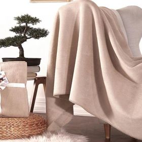 Dolce Bonita Home 127x155 Basic Bej Pamuklu Tv Battaniye