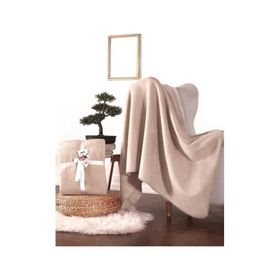 Dolce Bonita Home 127x155 Basic Bej Pamuklu Tv Battaniye