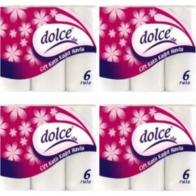 Dolce Çift Katlı 6 Adet Kağıt Havlu (4 adet)