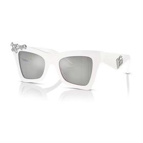 Dolce & Gabbana DG 4434 33128V 51 Aynalı Beyaz Cat Eye Kadın Güneş Gözlüğü