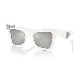 Dolce & Gabbana DG 4434 33128V 51 Aynalı Beyaz Cat Eye Kadın Güneş Gözlüğü