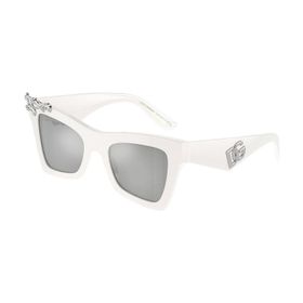 Dolce & Gabbana DG 4434 33128V 51 Aynalı Beyaz Cat Eye Kadın Güneş Gözlüğü
