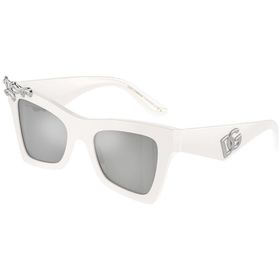 Dolce & Gabbana DG 4434 33128V 51 Aynalı Beyaz Cat Eye Kadın Güneş Gözlüğü
