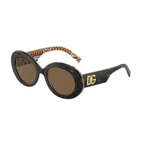 Dolce & Gabbana DG 4448 321773 51 Kadın Oval Kırçıllı Kahverengi Kemik Güneş Gözlüğü