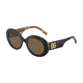 Dolce & Gabbana DG 4448 321773 51 Kadın Oval Kırçıllı Kahverengi Kemik Güneş Gözlüğü