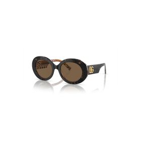 Dolce & Gabbana DG 4448 321773 51 Kadın Oval Kırçıllı Kahverengi Kemik Güneş Gözlüğü