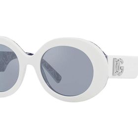 Dolce & Gabbana DG 4448 337155 51 Kadın Oval Beyaz Kemik Güneş Gözlüğü