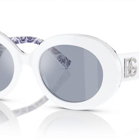 Dolce & Gabbana DG 4448 337155 51 Kadın Oval Beyaz Kemik Güneş Gözlüğü