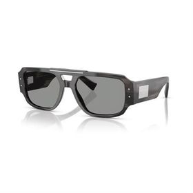 Dolce & Gabbana DG 4482 34401 57 Pilot Gri Çizgili Kemik Erkek Güneş Gözlüğü