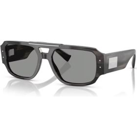 Dolce & Gabbana DG 4482 34401 57 Pilot Gri Çizgili Kemik Erkek Güneş Gözlüğü