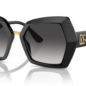 Dolce & Gabbana DG4377 Siyah Siyah Gri Gradyan Kadın Güneş Gözlüğü