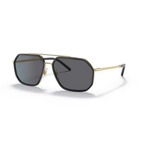 Dolce&Gabbana 2285 02/81 60 Erkek Gold Geometrik Çerçeve Güneş Gözlüğü