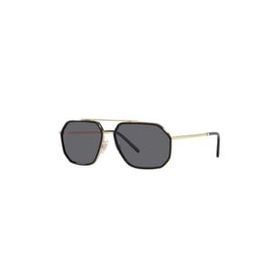 Dolce&Gabbana 2285 02/81 60 Erkek Gold Geometrik Çerçeve Güneş Gözlüğü