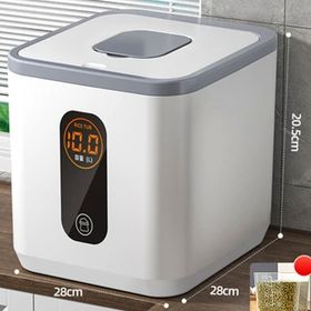 Dolity Hane Halkı Gri 10 Pirinç Kedi Maması Depolama ve Dağıtıcı