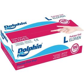 Dolphin 100 Adet L Vinil Pudrasız Muayene Eldiveni