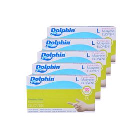 Dolphin 100 Adet Large Pudralı Muayene Eldiveni
