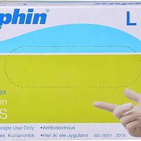 Dolphin 100 Adet Large Pudralı Muayene Eldiveni