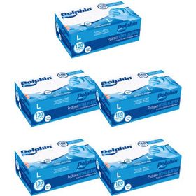 Dolphin 100 Adet Pudrasız L Mavi Nitril Eldiven
