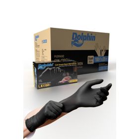 Dolphin 20x100 Adet L Çok Amaçlı Siyah Nitril Eldiven