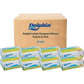 Dolphin 20x100 Adet Pudralı L Beyaz Lateks Eldiven