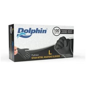 Dolphin 2X100 Adet L Çok Amaçlı Siyah Nitril Eldiven