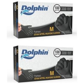Dolphin 2x100 Adet M Çok Amaçlı Siyah Nitril Eldiven