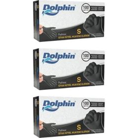 Dolphin 3x100 Adet S Çok Amaçlı Siyah Nitril Eldiven