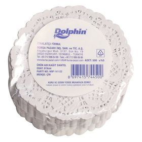 Dolphin 9 cm 500 Adet Dantel Kağıt Bardak Altlığı