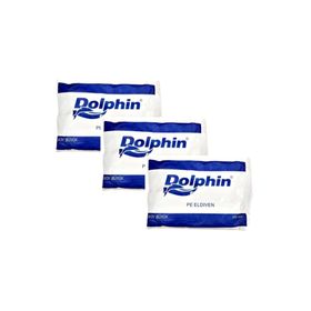 Dolphin Büyük Boy 100 Adetlik 3 Paket PE İş Temizlik Tek Kullanımlık Şeffaf Poşet Market Eldiven