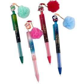 Dolphin CF-7015 Ponponlu Yılbaşı 4'lü 0.7mm Versatil Kalem Seti