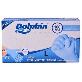 Dolphin L Pudrasız Nitril Muayene Eldiveni 100 Adet