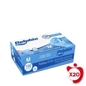 Dolphin M Pudrasız Nitril Muayene Eldiveni 100 Adet