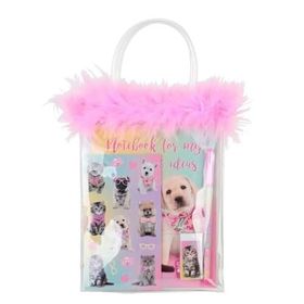 Dolphin PT-7746 Studio Pets Tüylü PVC Çanta Kırtasiye Seti