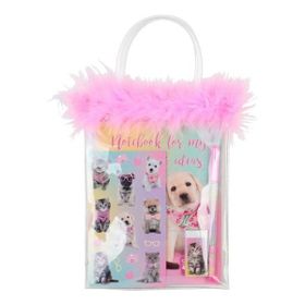 Dolphin PT-7746 Studio Pets Tüylü PVC Çanta Kırtasiye Seti
