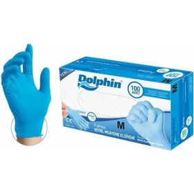 Dolphin Pudrasız Mavi M 100'lü Paket Nitril Eldiven