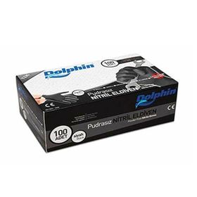 Dolphin Pudrasız Siyah Xl Extra Kalın Nitril Eldiven