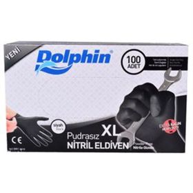Dolphin Pudrasız Siyah Xl Extra Kalın Nitril Eldiven