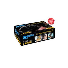 Dolphin Siyah Large 100'lü Çok Amaçlı Nitril Eldiven