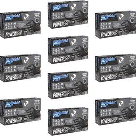 Dolphin Siyah Large Büyük Boy 50'li Nitril Powergrip Ekstra Kalın Elmas Dokulu Eldiven