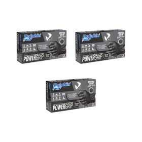 Dolphin Siyah Large Büyük Boy 50'li Nitril Powergrip Ekstra Kalın Elmas Dokulu Eldiven