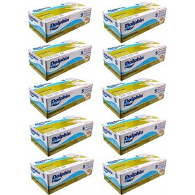 Dolphin Tek Kullanımlık Lateks 100 Adetlik 10 Paket Beyaz Pudralı Small Muayne Eldiveni