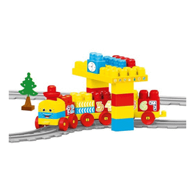 Dolu Lego Bloklar Tren Seti Eğitici Oyuncak 58 Parça