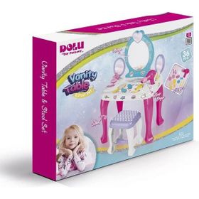 Dolu Oyuncak 2568 Unicorn Makyaj Masası ve Tabure Seti