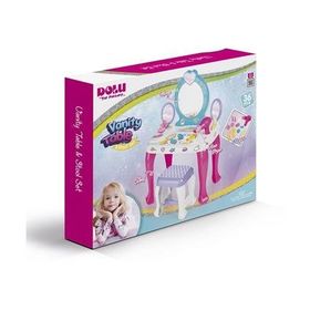 Dolu Oyuncak 2568 Unicorn Makyaj Masası ve Tabure Seti
