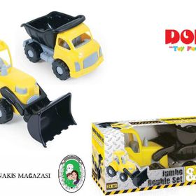 Dolu Oyuncak 6144 Jumbo İkili Kamyon - Dozer Seti