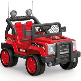 Dolu Oyuncak 8081 Hunter 12V Ateş Kırmızısı Uzaktan Kumandalı Işıklı 4 Tekerli Akülü Araba