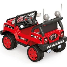 Dolu Oyuncak 8081 Hunter 12V Ateş Kırmızısı Uzaktan Kumandalı Işıklı 4 Tekerli Akülü Araba