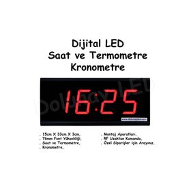 Dolunay 23 cm Led Dijital Led Saat Termometre