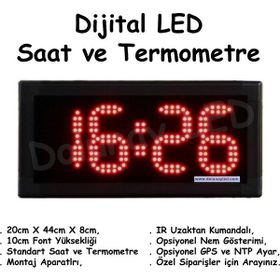 Dolunay 23 cm Led Dijital Led Saat Termometre